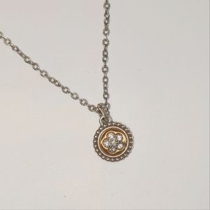 Reversible Brighton necklace with flower/heart pendant.